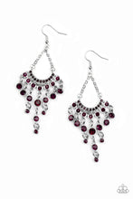 Load image into Gallery viewer, Paparazzi Commanding Candescence - Purple Earring
