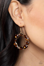 Load image into Gallery viewer, Paparazzi GLOWING in Circles - Brown Earring
