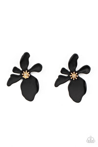 Paparazzi Hawaiian Heiress - Black Earrings