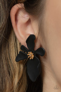 Paparazzi Hawaiian Heiress - Black Earrings