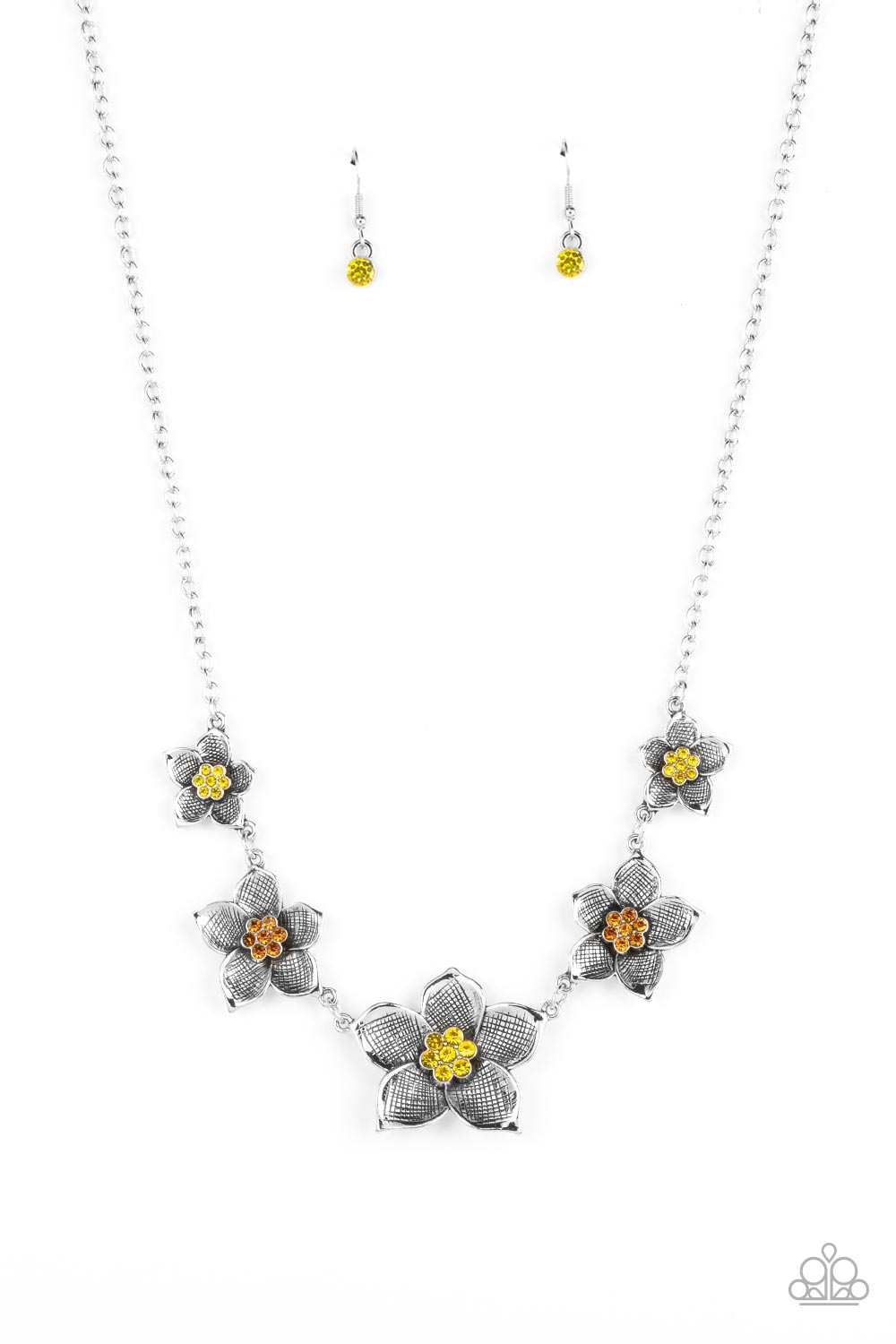 Paparazzi Wallflower Wonderland - Yellow Necklace