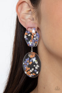 Paparazzi Flaky Fashion - Orange Earrings