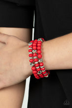 Load image into Gallery viewer, Paparazzi Vibrant Verve - Red Bracelet

