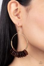 Load image into Gallery viewer, Paparazzi Caribbean Cocktail - Brown Earring
