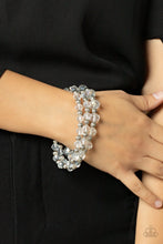 Load image into Gallery viewer, Paparazzi Eiffel Tower Tryst - White Bracelet
