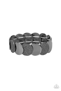 Paparazzi Demurely Disco - Black Bracelet