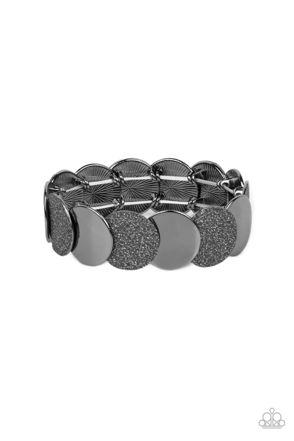 Paparazzi Demurely Disco - Black Bracelet