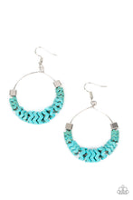 Load image into Gallery viewer, Paparazzi Capriciously Crimped - Blue Earring
