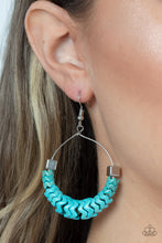 Load image into Gallery viewer, Paparazzi Capriciously Crimped - Blue Earring
