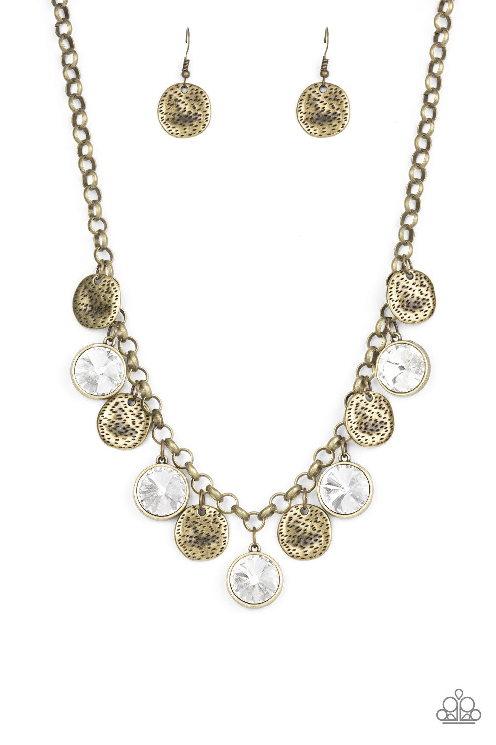 Paparazzi Spot On Sparkle - Brass Necklace