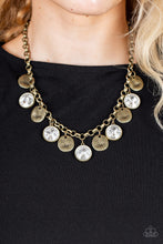 Load image into Gallery viewer, Paparazzi Spot On Sparkle - Brass Necklace
