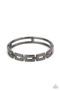 Paparazzi Closed Circuit Strategy - Black Bracelet