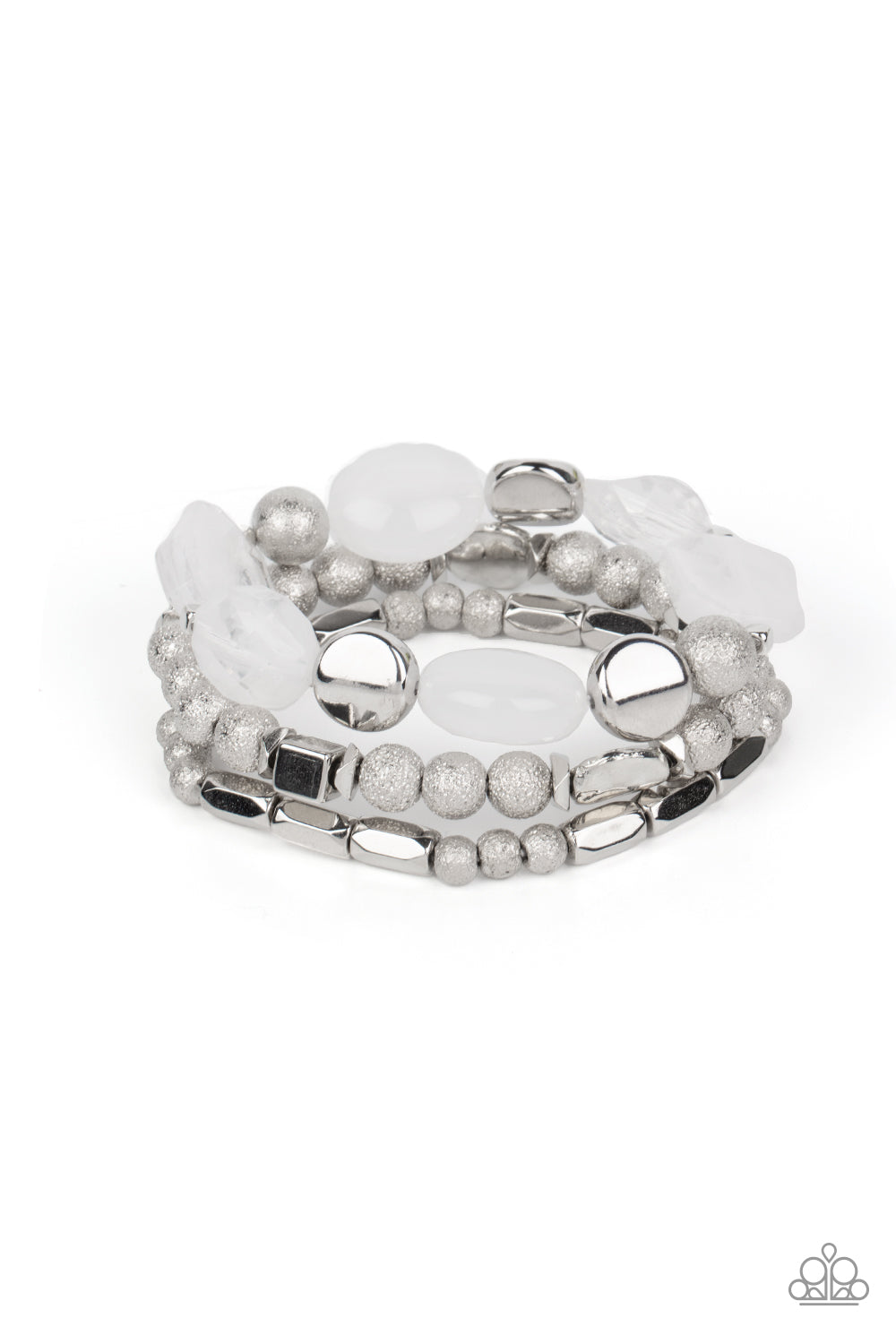 Paparazzi Marina Magic- White Bracelet