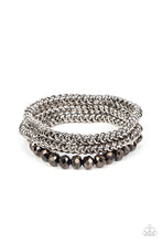 Load image into Gallery viewer, Paparazzi Gutsy and Glitzy - Silver Bracelet
