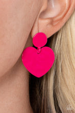 Load image into Gallery viewer, Paparazzi Just a Little Crush - Pink Earring
