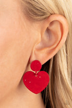 Load image into Gallery viewer, Paparazzi Just a Little Crush - Red Earrings

