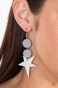 Paparazzi Star Bizarre - Silver Earrings