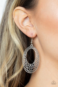 Paparazzi The HOLE Nine Yards - Silver Earrings