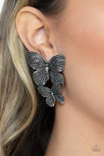 Load image into Gallery viewer, Paparazzi Blushing Butterflies - Silver Earrings
