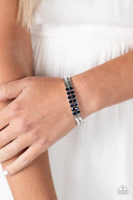 Load image into Gallery viewer, Paparazzi Doubled Down Dazzle - Blue Bracelet
