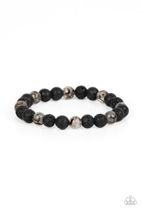 Paparazzi Molten Mogul - Black Bracelet