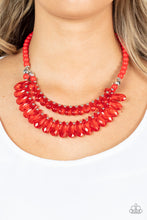 Load image into Gallery viewer, Paparazzi All Across the GLOBETROTTER - Red Necklace
