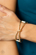 Load image into Gallery viewer, Paparazzi KNOT My First Rodeo - Gold Bracelet
