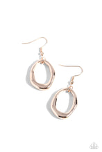 Load image into Gallery viewer, Paparazzi Asymmetrically Artisan - Rose Gold Earrings
