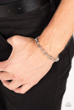 Load image into Gallery viewer, Paparazzi Grunge City - Silver Men's Bracelet
