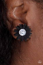 Load image into Gallery viewer, Paparazzi Sunshiny DAIS-y - Black Earring
