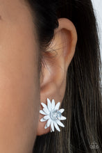 Load image into Gallery viewer, Paparazzi Sunshiny DAIS-y - White Earring
