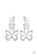 Load image into Gallery viewer, Paparazzi Flamboyant Flutter - White Earrings
