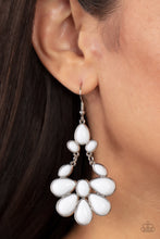 Load image into Gallery viewer, Paparazzi Colorfully Canopy - White Earrings
