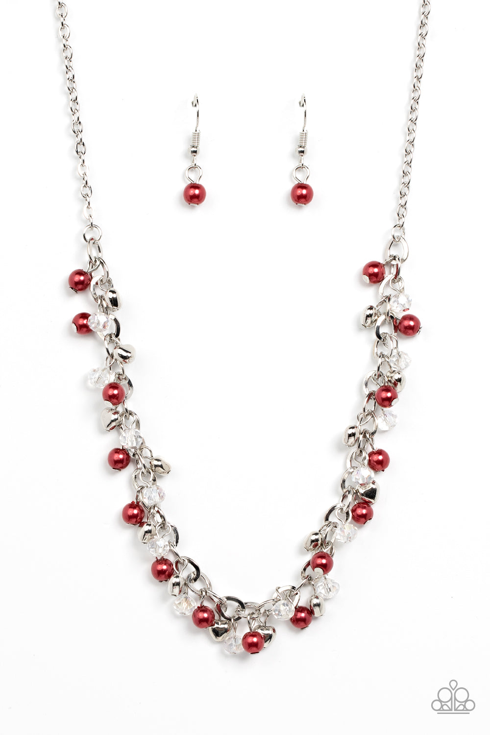 Paparazzi Soft-Hearted Shimmer - Red Necklace