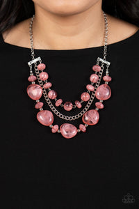 Paparazzi Oceanside Service - Pink Necklace