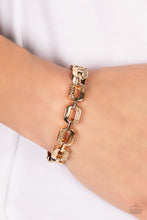 Load image into Gallery viewer, Paparazzi Powerhouse Plunder - Gold Bracelet
