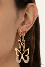 Load image into Gallery viewer, Paparazzi Flamboyant Flutter - Gold Earring
