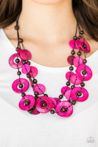 Paparazzi Catalina Coastin - Pink Necklace