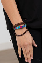 Load image into Gallery viewer, Paparazzi Textile Texting - Blue Bracelet
