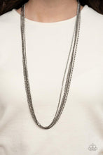 Load image into Gallery viewer, Paparazzi Undauntingly Urban - Black Necklace
