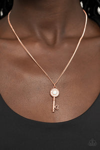 Paparazzi Prized Key Player - Copper Necklace