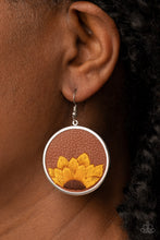Load image into Gallery viewer, Paparazzi Sun-Kissed Sunflowers - Brown Earrings

