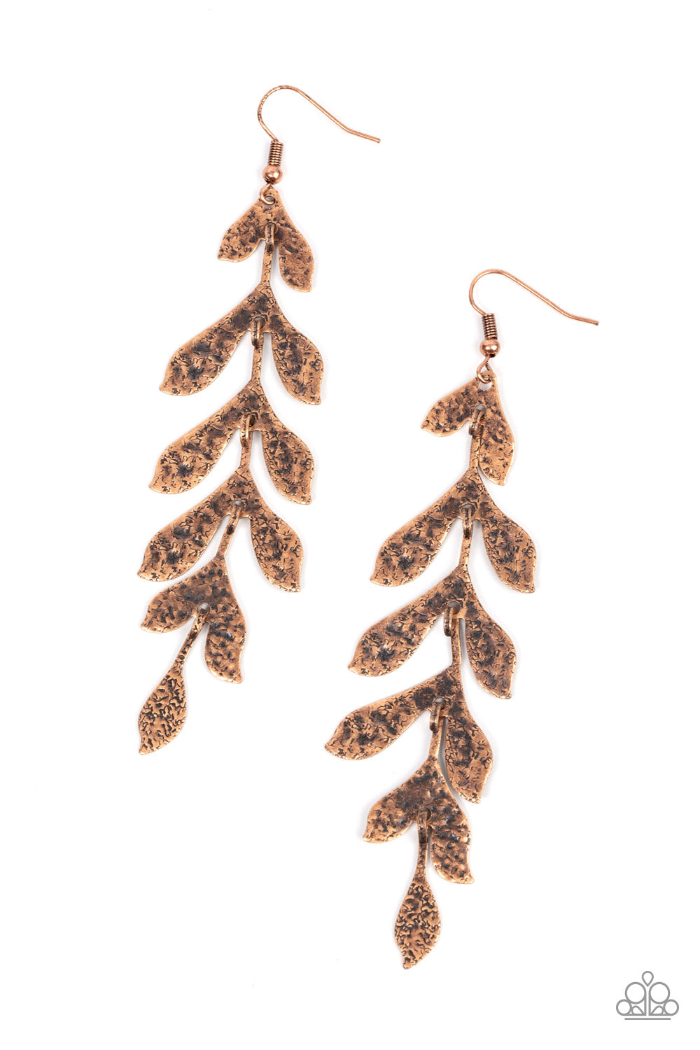 Paparazzi Lead From the FROND - Copper Earring