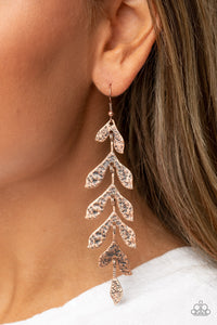 Paparazzi Lead From the FROND - Copper Earring