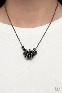 Paparazzi Mechanical Mischief - Black Necklace