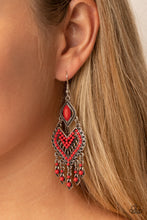 Load image into Gallery viewer, Paparazzi Dearly Debonair - Red Earring
