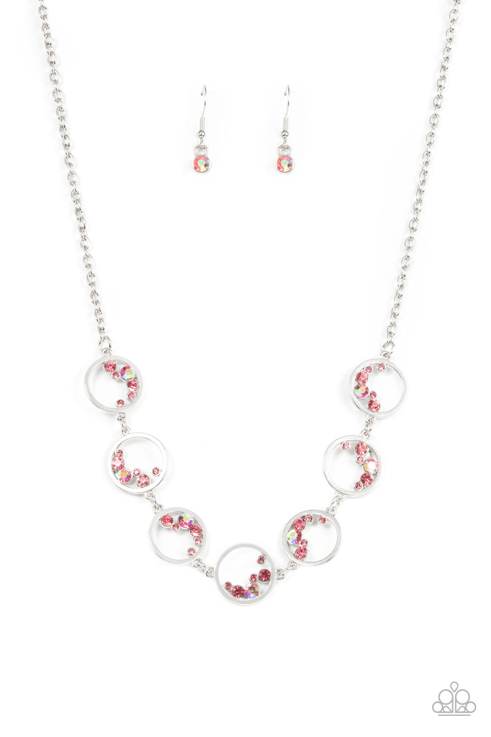 Paparazzi Blissfully Bubbly - Pink Necklace