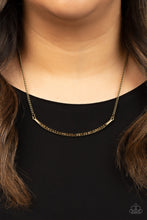 Load image into Gallery viewer, Paparazzi Collar Poppin Sparkle - Brass Necklace
