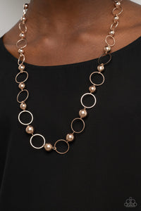 Paparazzi Metro Milestone - Rose Gold Necklace