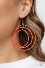 Load image into Gallery viewer, Paparazzi Colorfully Circulating - Orange Earrings
